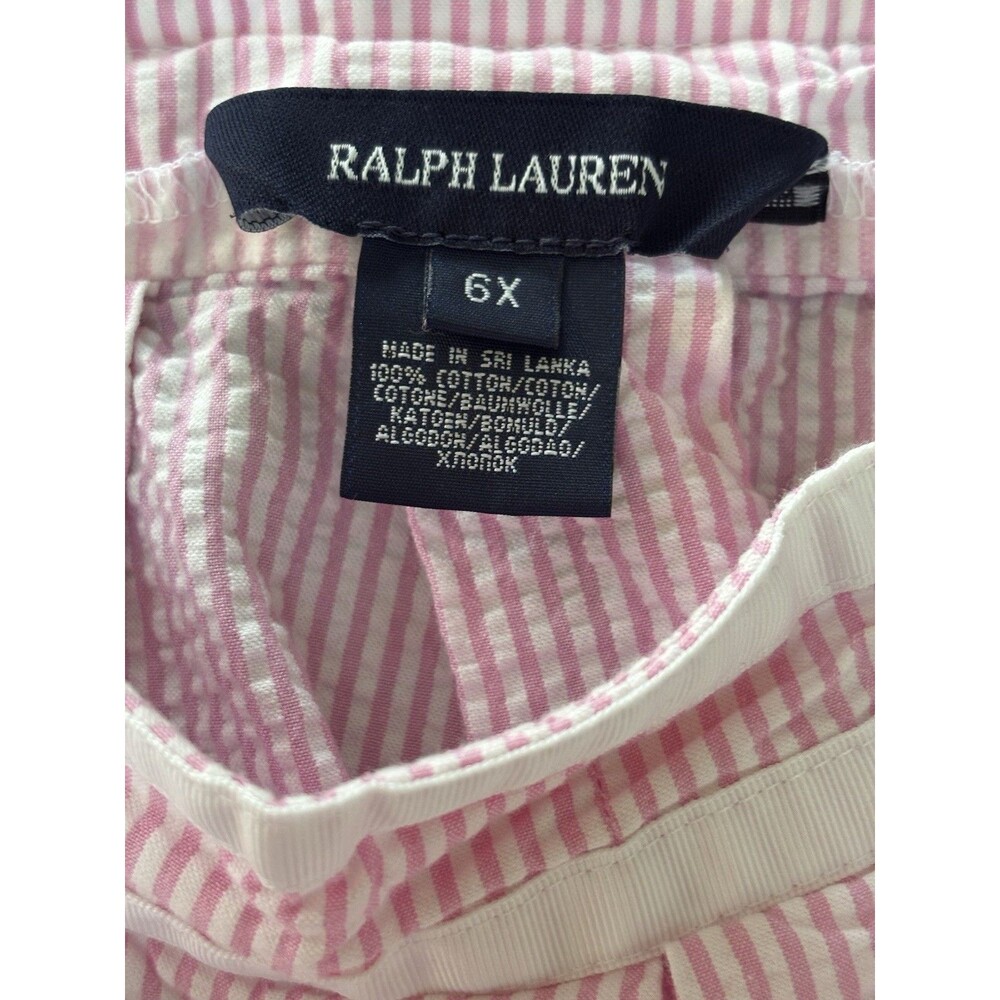 Polo Ralph Lauren Girls Pink & White Skirt Size 6X 100% Cotton - Picture 4 of 7